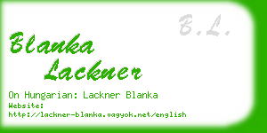 blanka lackner business card
